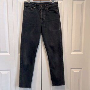 Levis Black Button Fly High Rise Jeans Size 28